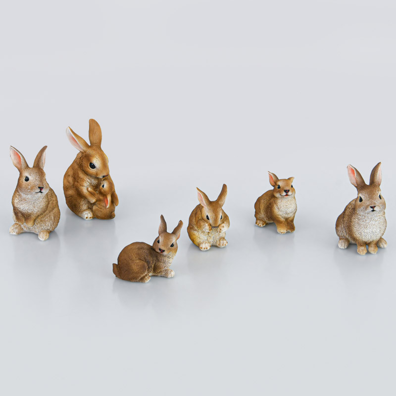 Lapin maman avec bébé décoratif