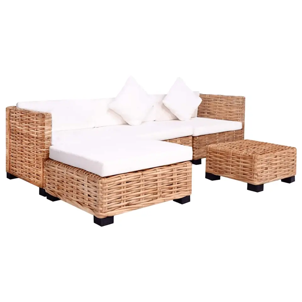 vidaXL - Bankset - Bruin - Rattan