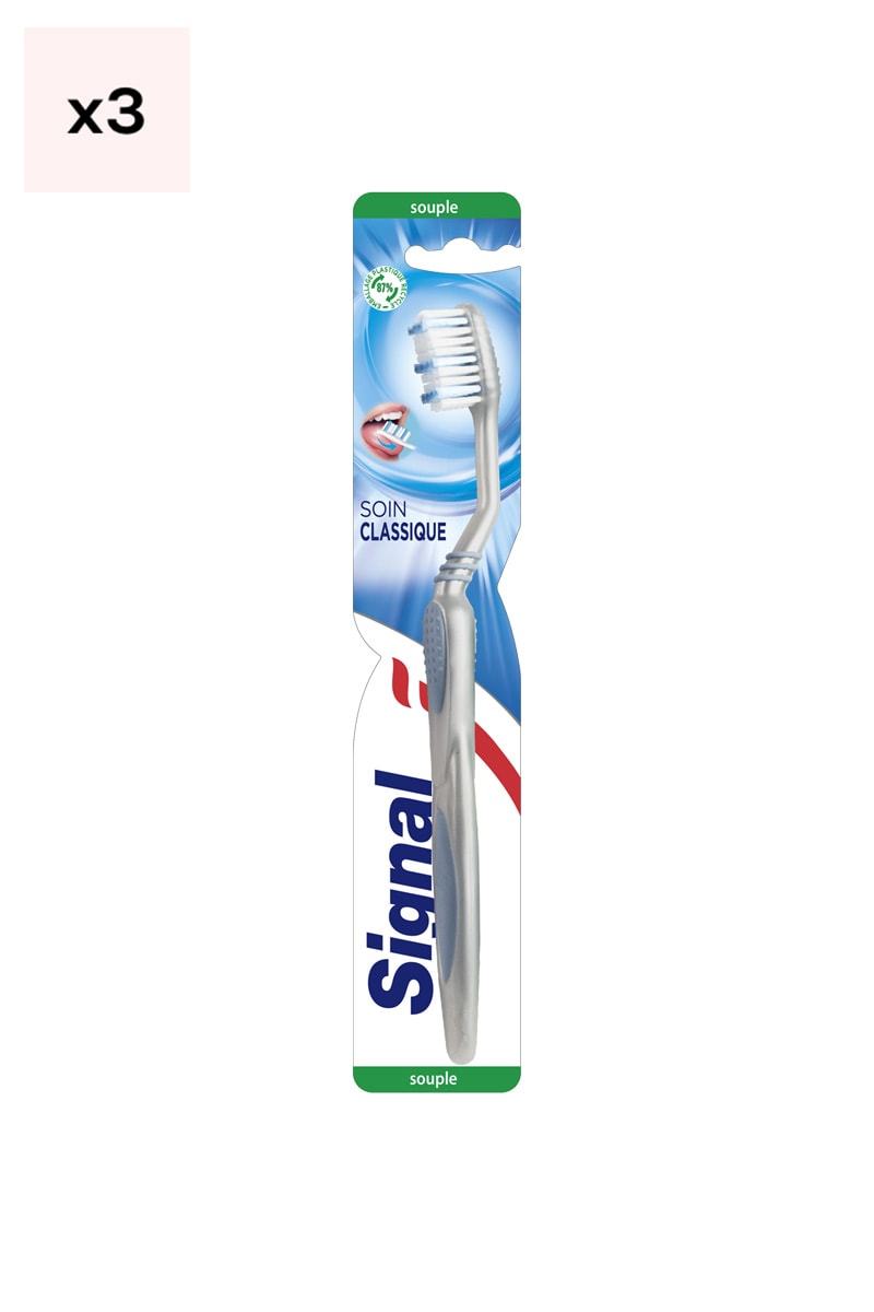 Brosses à dents - Soin classique - Souple - 3 unités