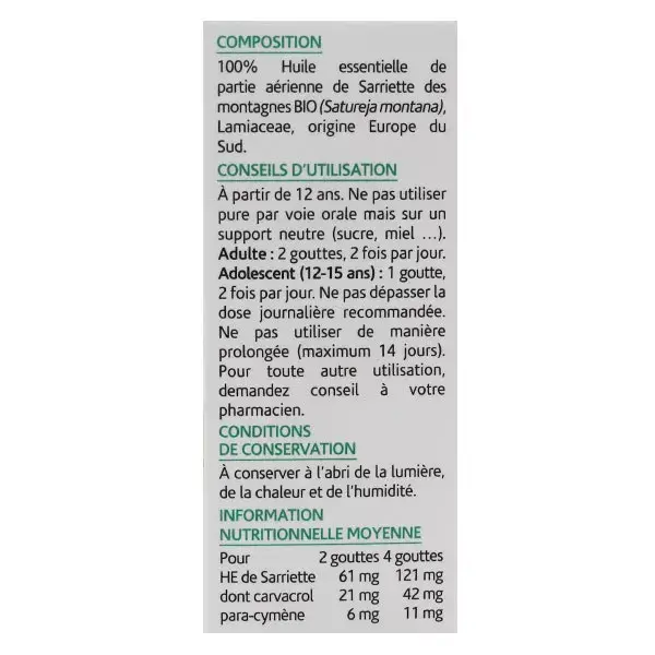 Óleo Essencial de Segurelha da Montanha Orgânica Arko Essentiel nº 29 5ml
