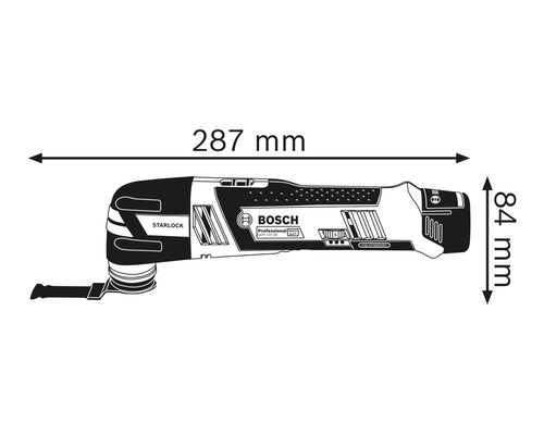 Bosch Professional GOP 12V-28 accu-multisnijder inclusief Starlock BIM invalzaagblad, zonder accu en lader