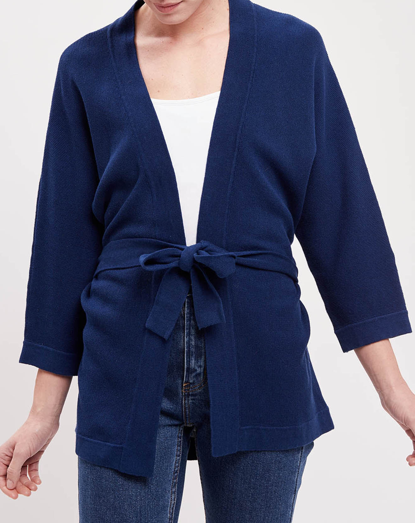 Harris Wilson Gilet en Lin & Coton Oraito encre