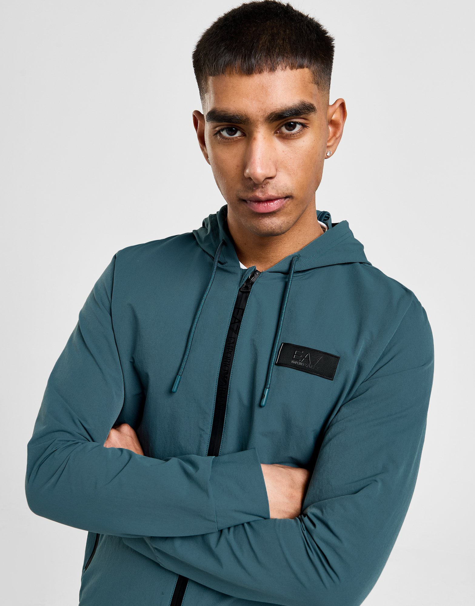 Emporio Armani EA7 Sweat à Capuche Zippé Tech Homme