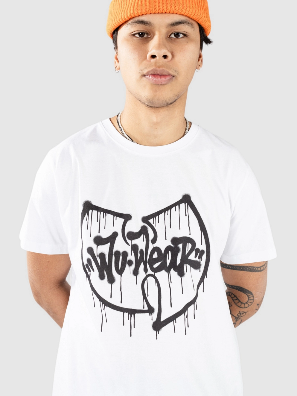 Wu Tang Dripping Logo T-Shirt white