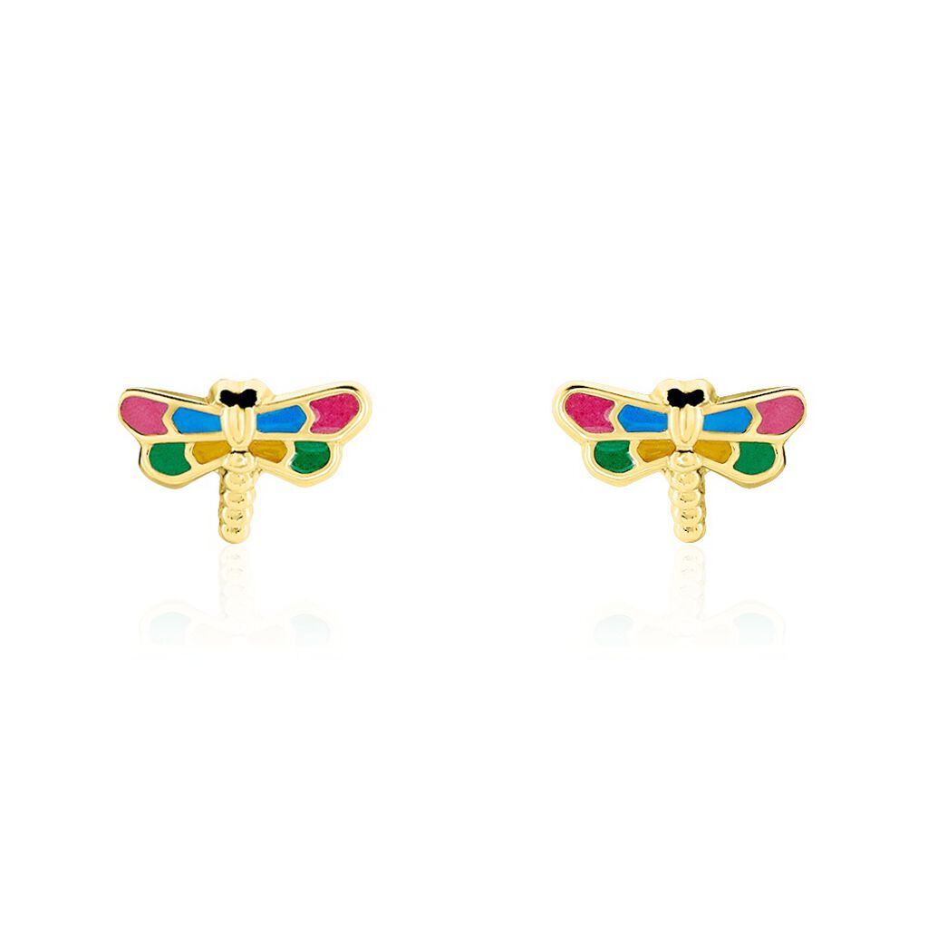 Boucles D'oreilles Puces Liberius Or Jaune