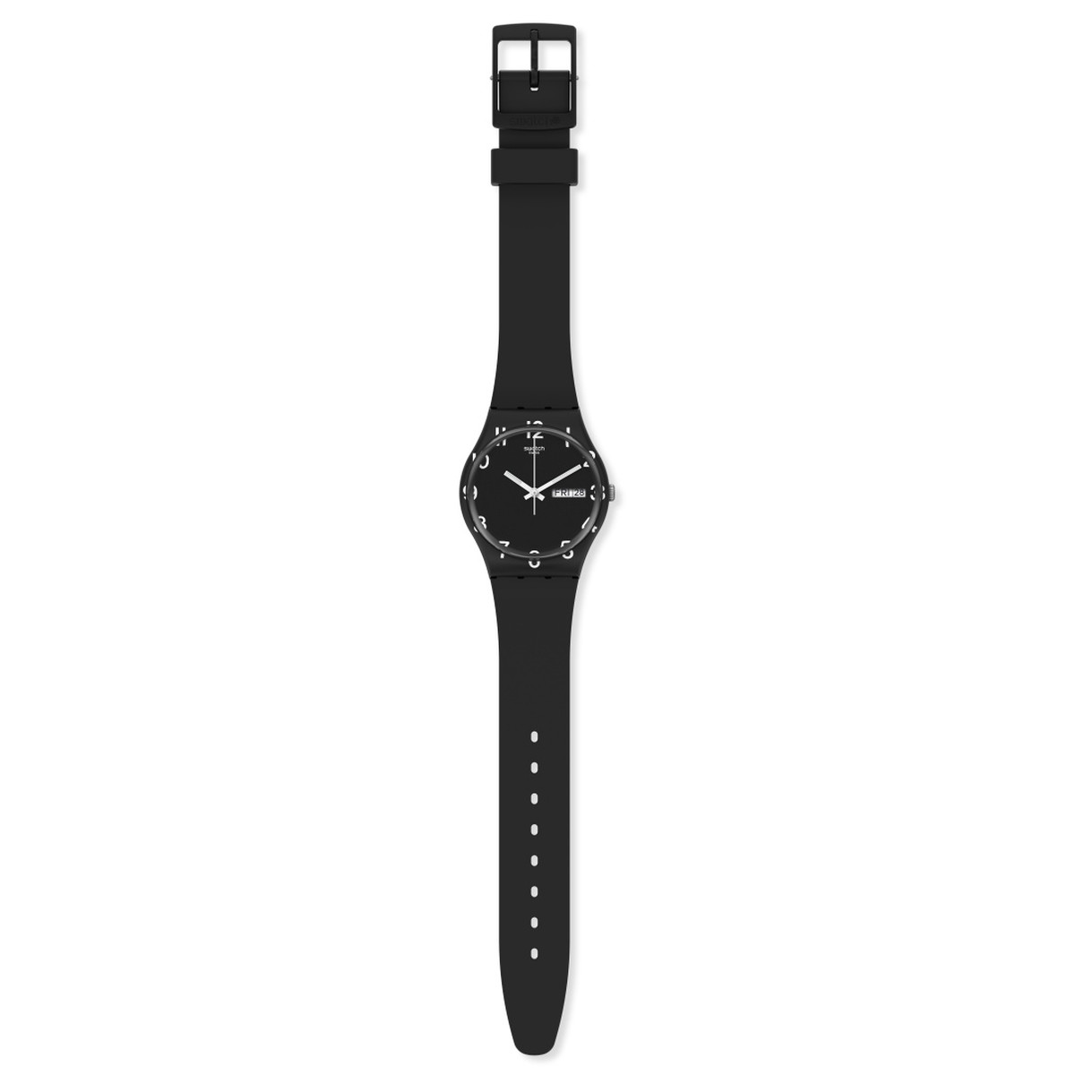 Montre Swatch mixte silicone noir
