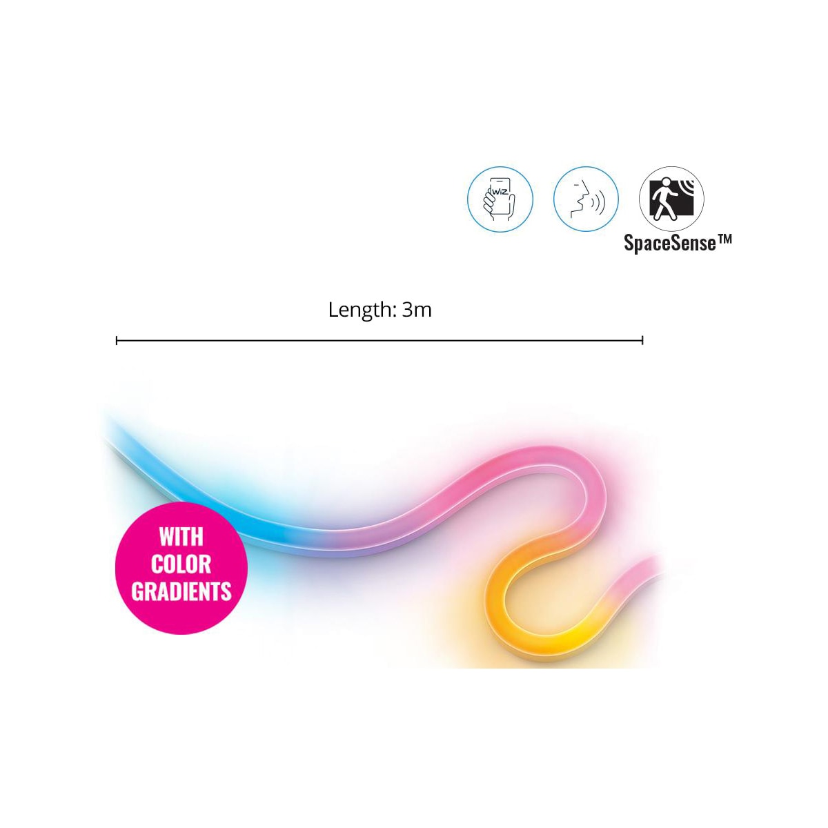 Wiz Connected Neon Flex lysstripe 24W (3m)
