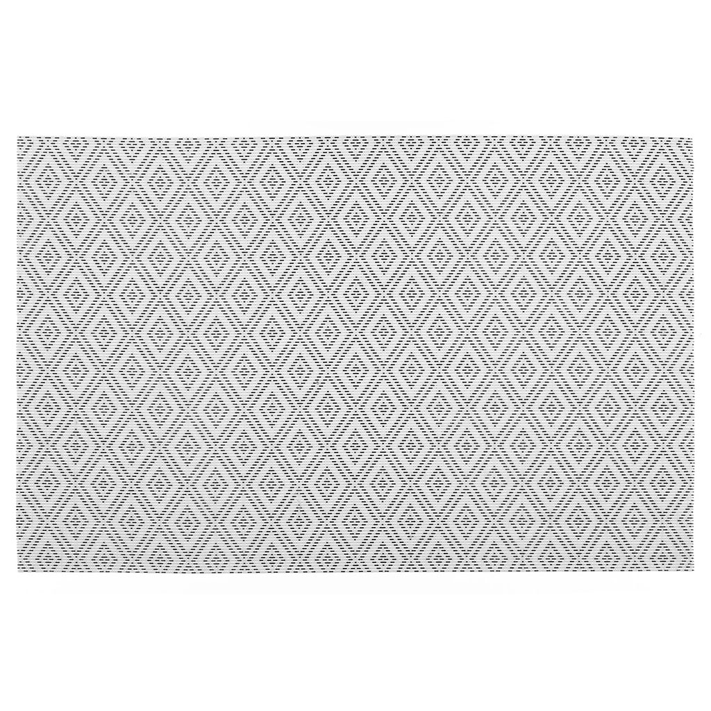 Set de table texaline géométrique blanc 45x30cm