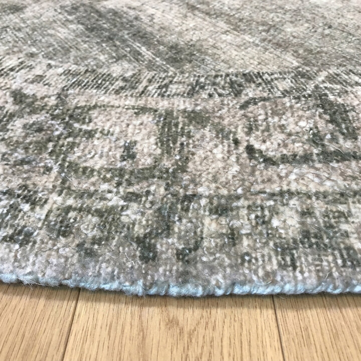 Rond vintage vloerkleed - Kyra Medaillon Groen | Duurzaam design