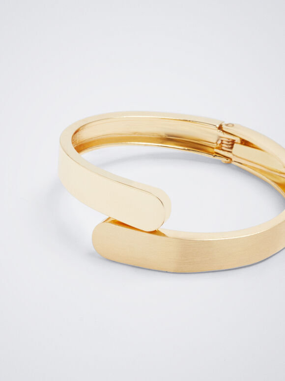 Pulsera Rígida Dorada - Dorado