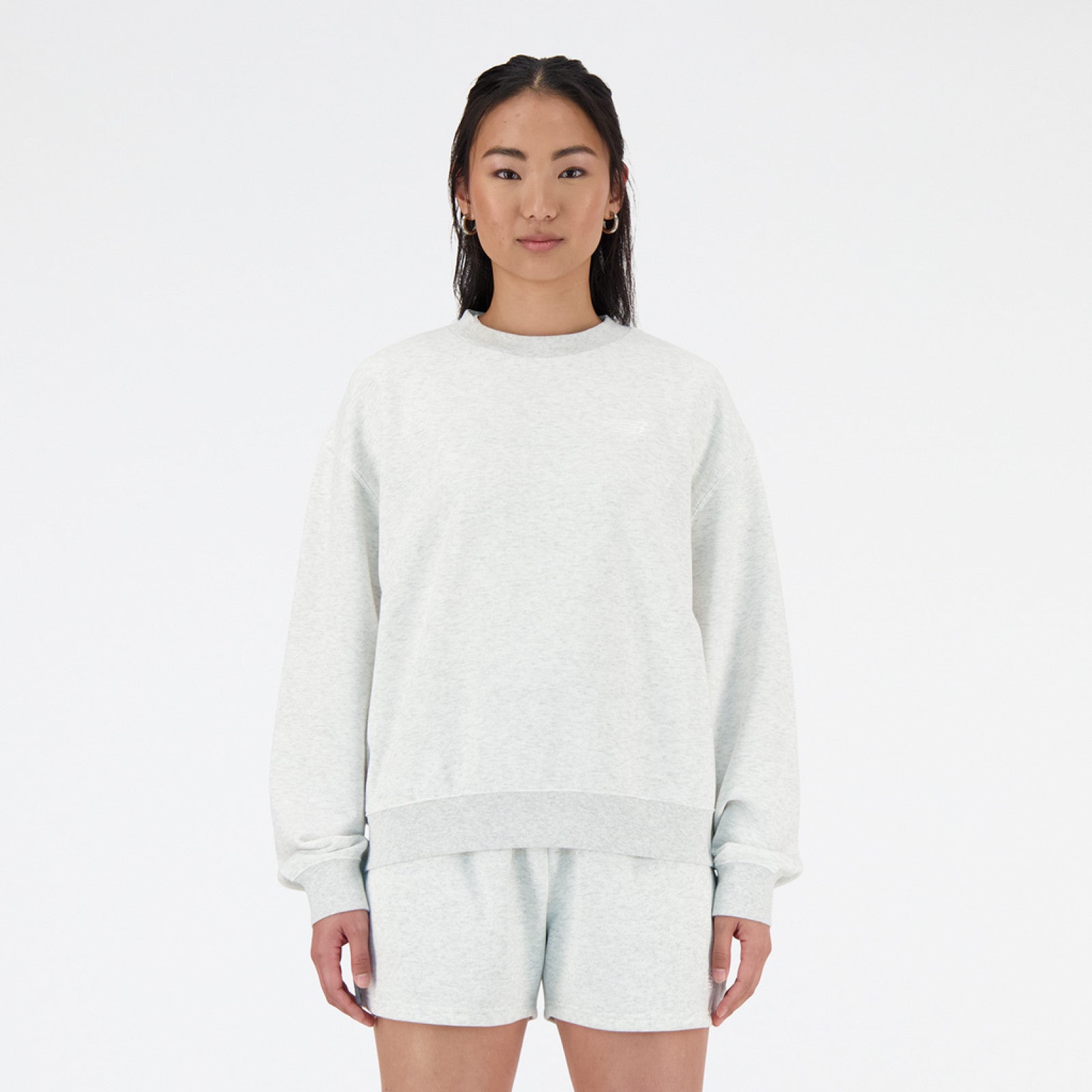 Sweatshirt Logo Essentials French Terry Small Crew, ash heather