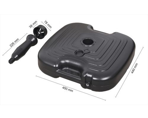PE standaard voor Schneider paraplu's, 20 kg, antraciet