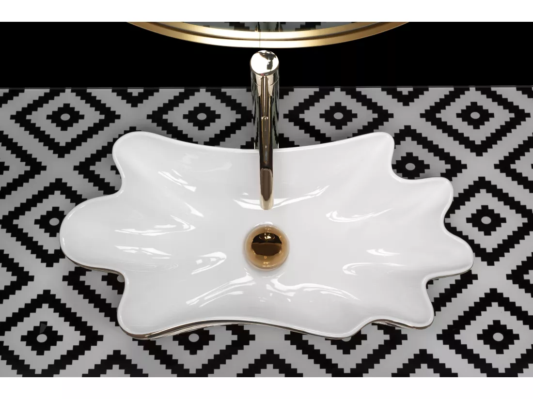 Vasque À Poser Rea Infinity White Gold