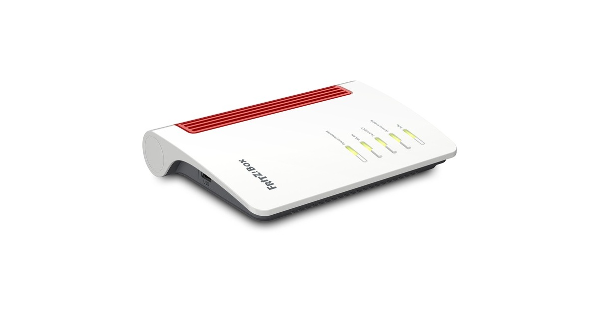 FRITZ!Box 4050 Edition International router  (Wit/rood, Mesh Wi-Fi)