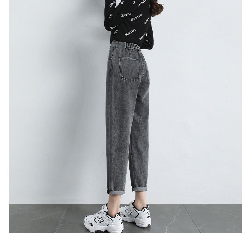 Aestering - Zwangerschapsbroek met hoge taille en gewassen baggy jeans