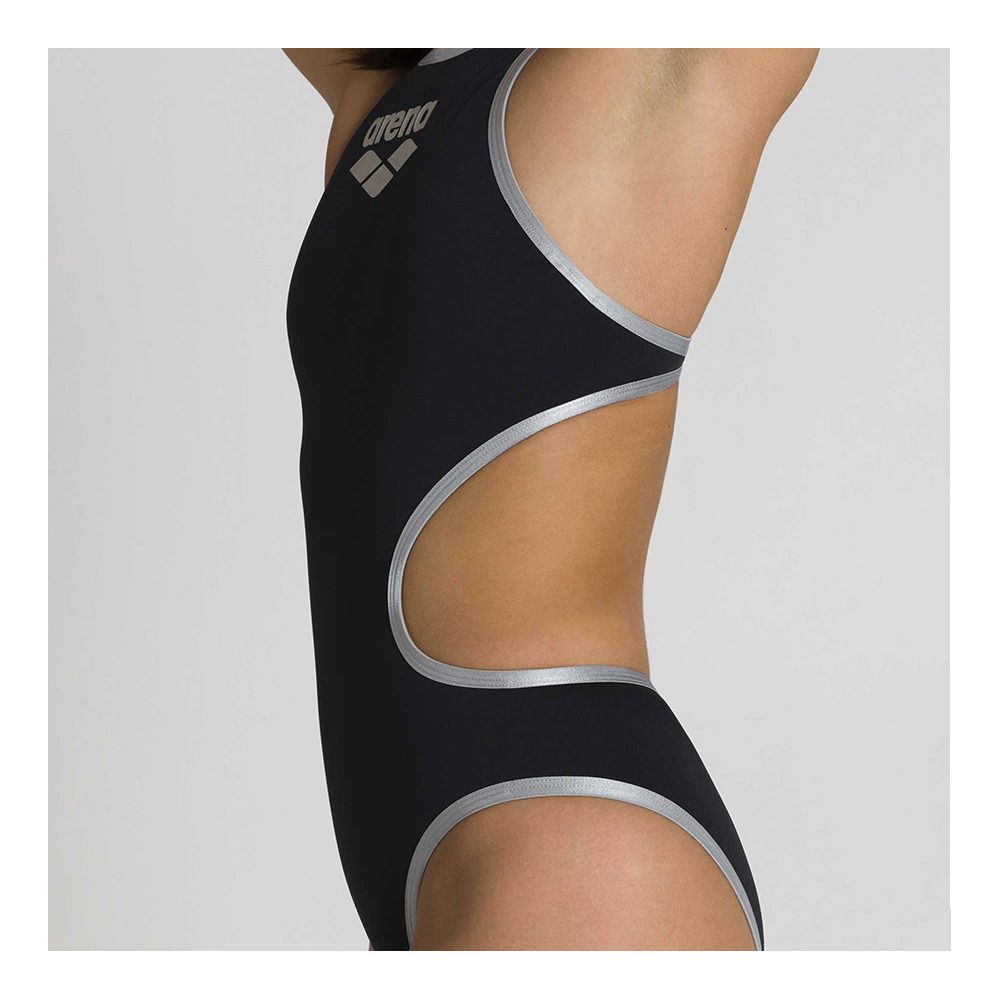 Arena ONE BIGLOGO - Maillot de bain 1 pièce Femme black/silver