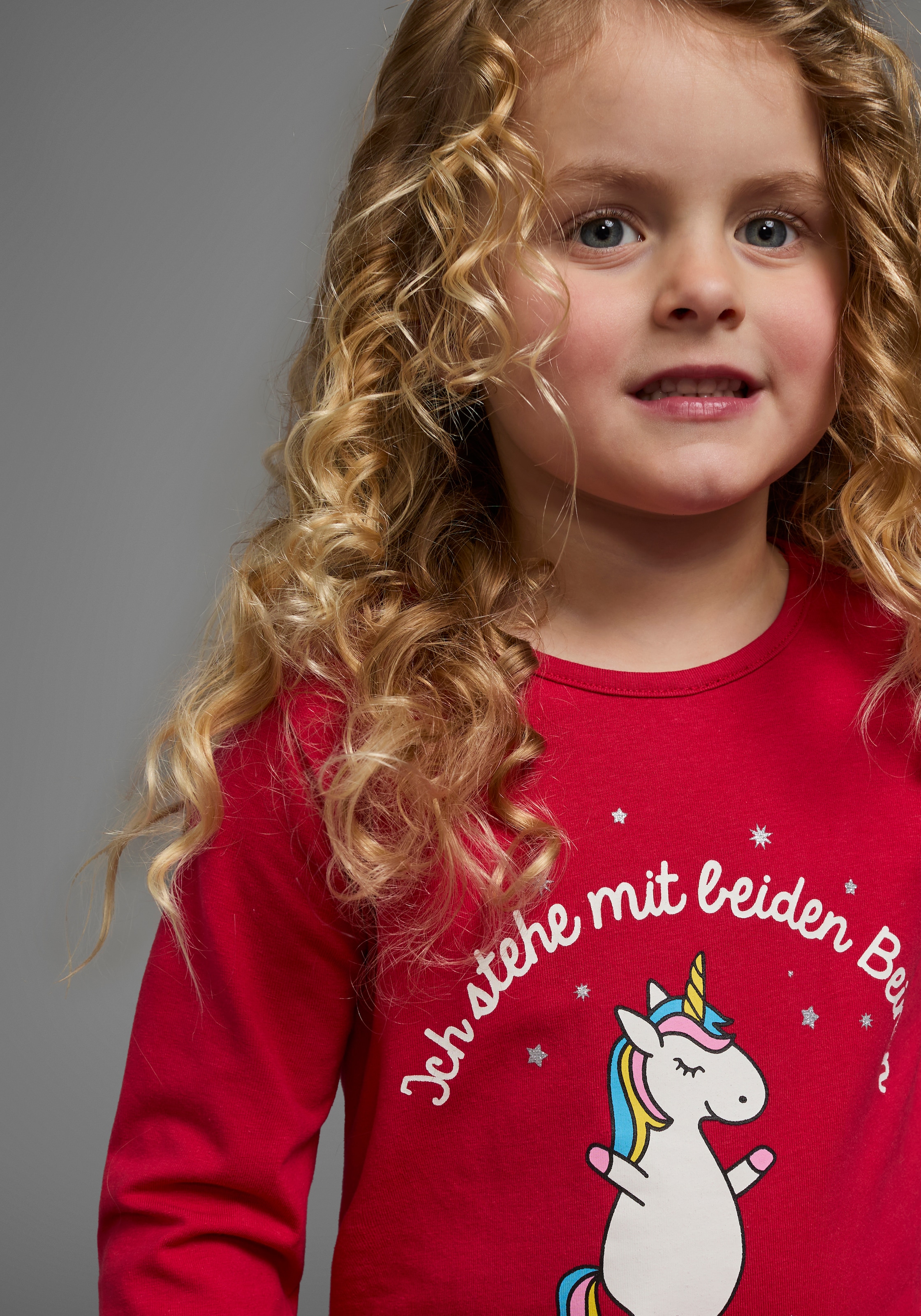 KIDSWORLD Jerseykleid »Einhorn« festliche Anlässe,  kniefreie Länge,  aus Baumwollmischung