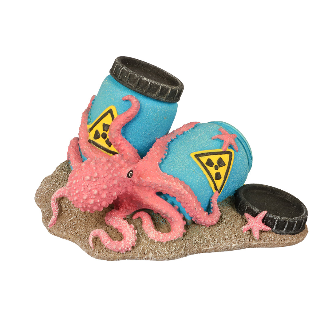 Aqua D'ella Radioactieve vaten met octopus S - Glow in the dark