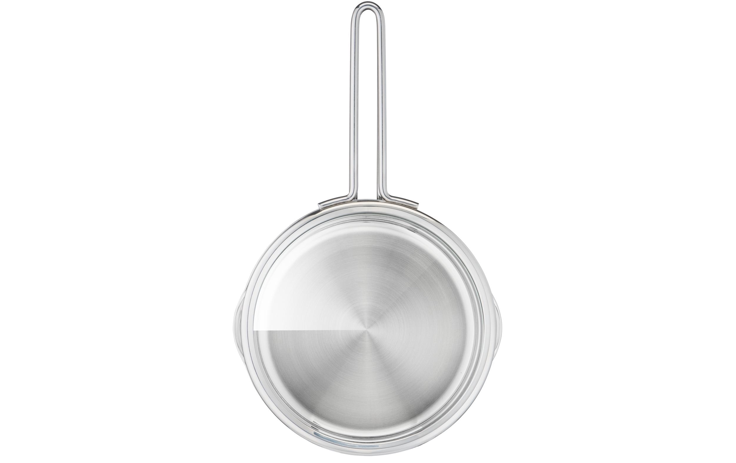 Stieltopf Nordica mit Deckel 16 cmKasserolle mit Ausgiesser und Glasdeckel