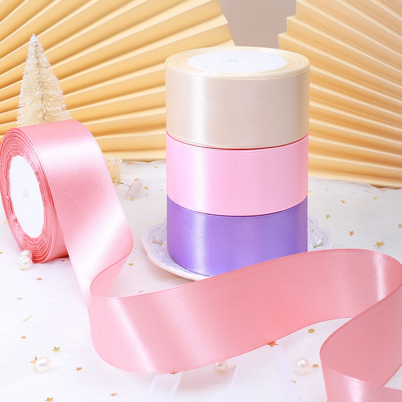 (4cmx20m) Satin Geschenkband DIY Deko Band für Geburtstage / Hochzeiten / Weihnachten - Rot