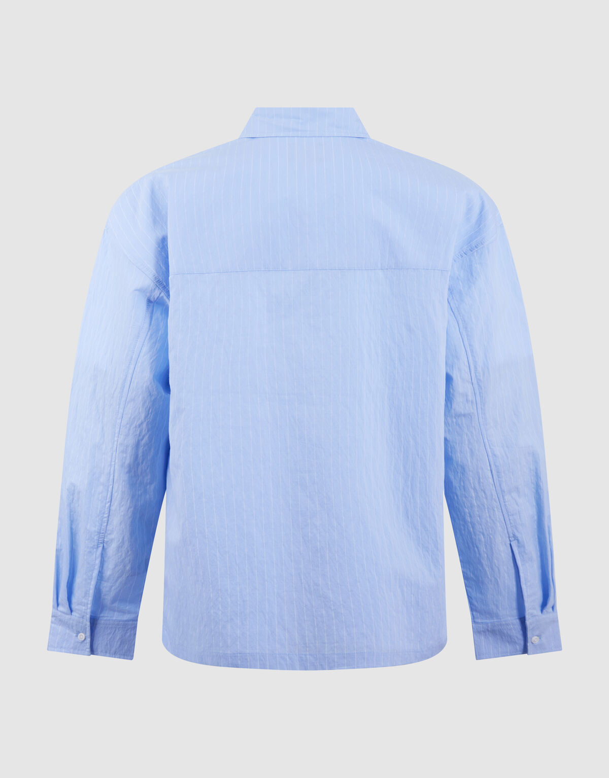 Relaxed Fit Pinstripe Overhemd Lichtblauw