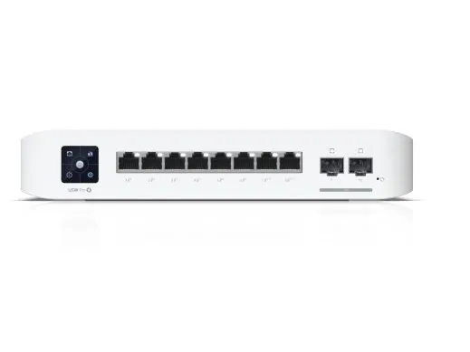 Ubiquiti UniFi Switch Pro 8 PoE - Switch - L3 - Administreret - 2 x 10/100/1000 (PoE  )   2 x 10Gb Ethernet SFP    6 x 10/100/1000 (PoE ) - væg-monterbar - PoE   (120 W)
