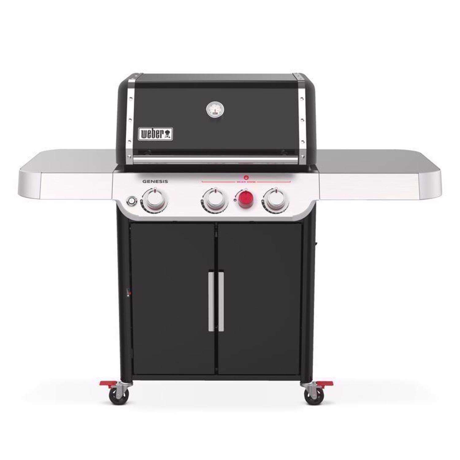 Churrasqueira a gás propano Weber Genesis E-325s com 3 queimadores, preta.