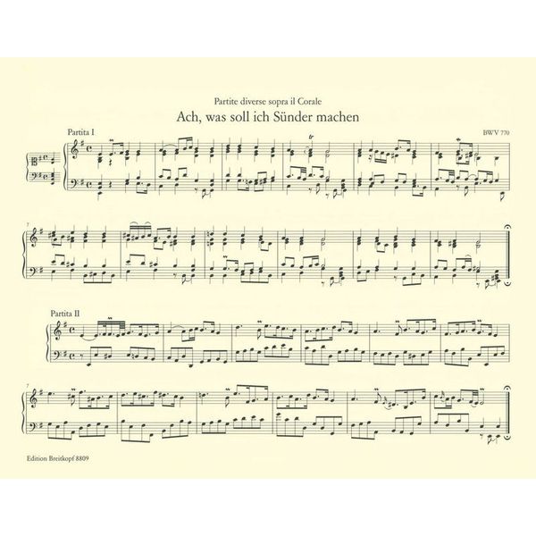 Breitkopf & Härtel Bach sämtliche Orgelwerke