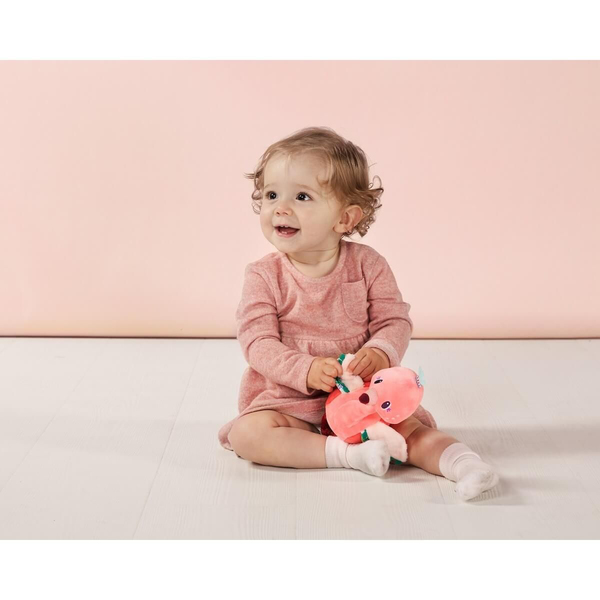 Anas peluche caline flamant rose
