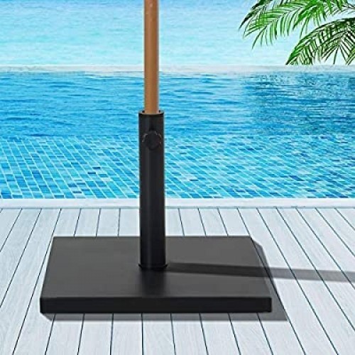 Suporte para guarda-chuva ajustável Outsunny, preto