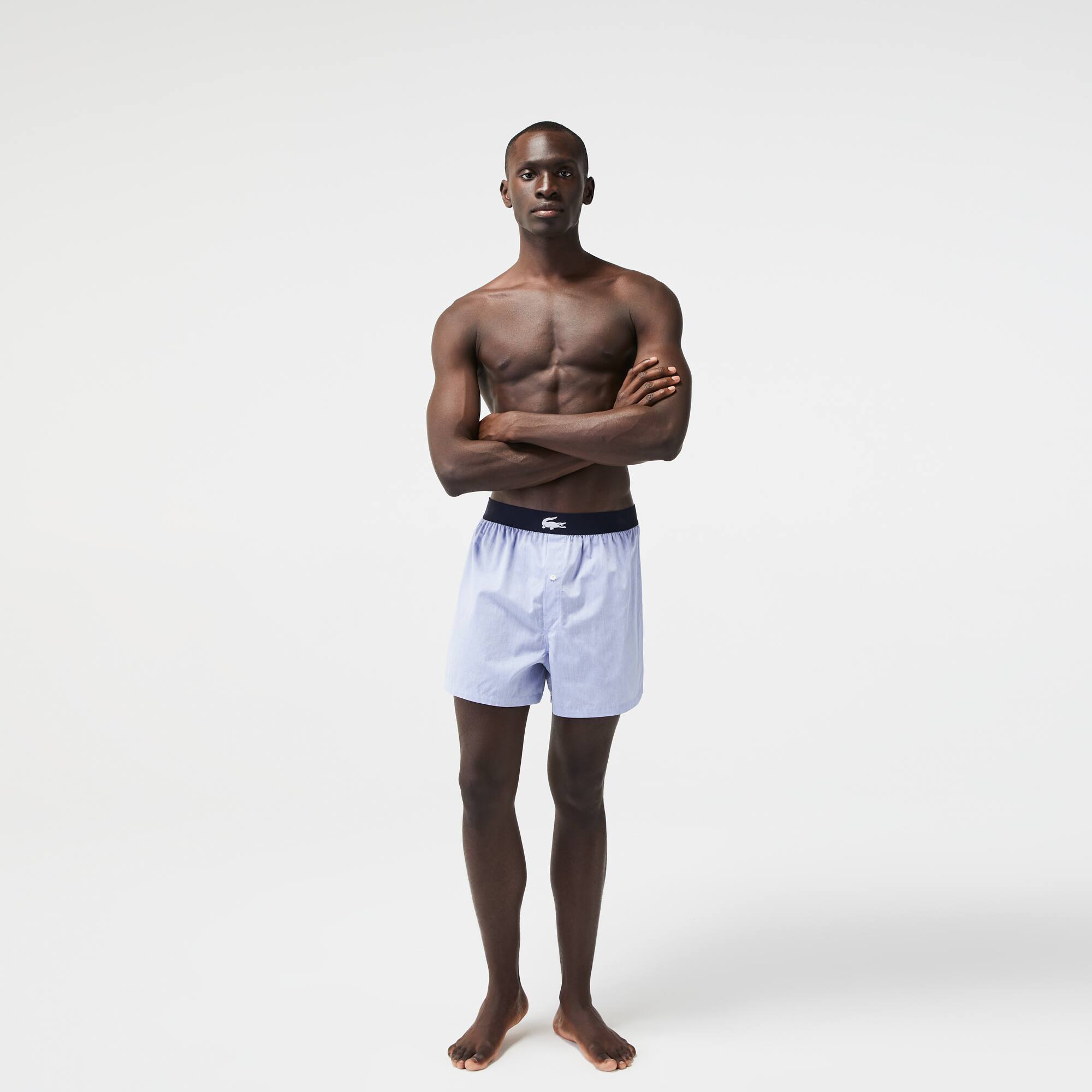 Lot de 3 caleçons en coton ultra doux Sous-Vêtements - Bleu - Lacoste - Homme