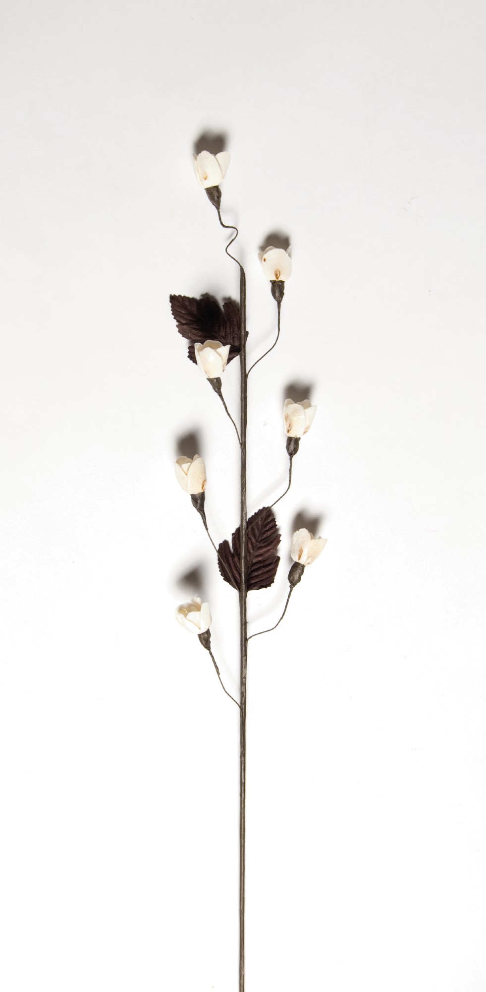 Kunstblume 'Rosenknospen', braun, weiß, H 85 cm von fischer's lagerhaus