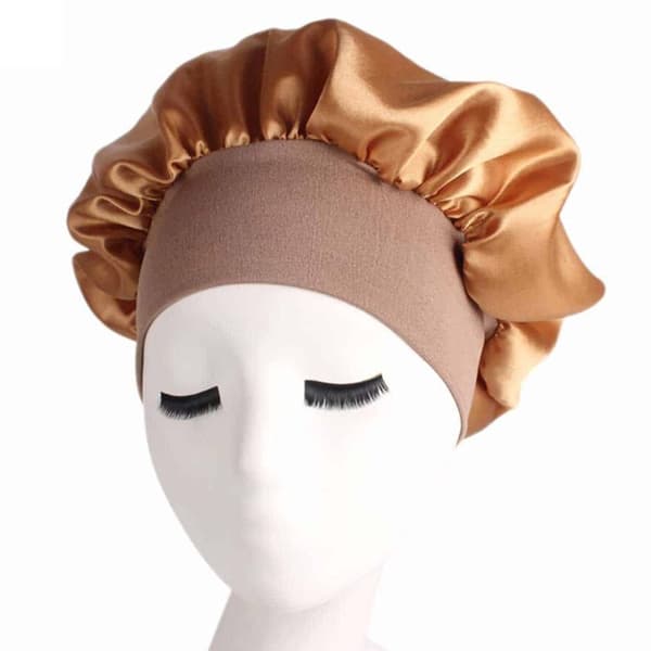 Sleeping Cap - Satin Bonnet - Sleep Cap Brun One Size