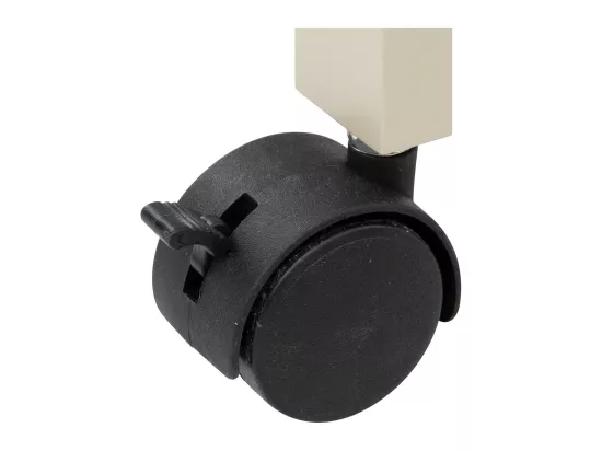 Desserte roulante 3 niveaux Beige Lin H 75 cm idéale pour les petits espaces