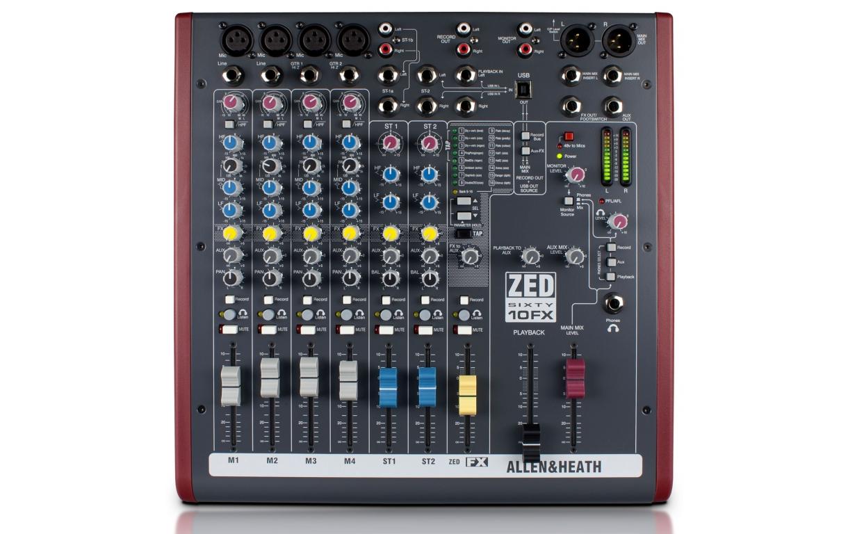 Mischpult ZED60-10FX<br>Mehrzweck-Mischpult mit Effekten für Live-Sound und Recording