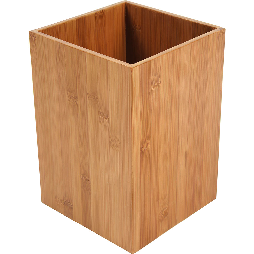 Poubelle carrée bambou 18.5x26x18.5cm