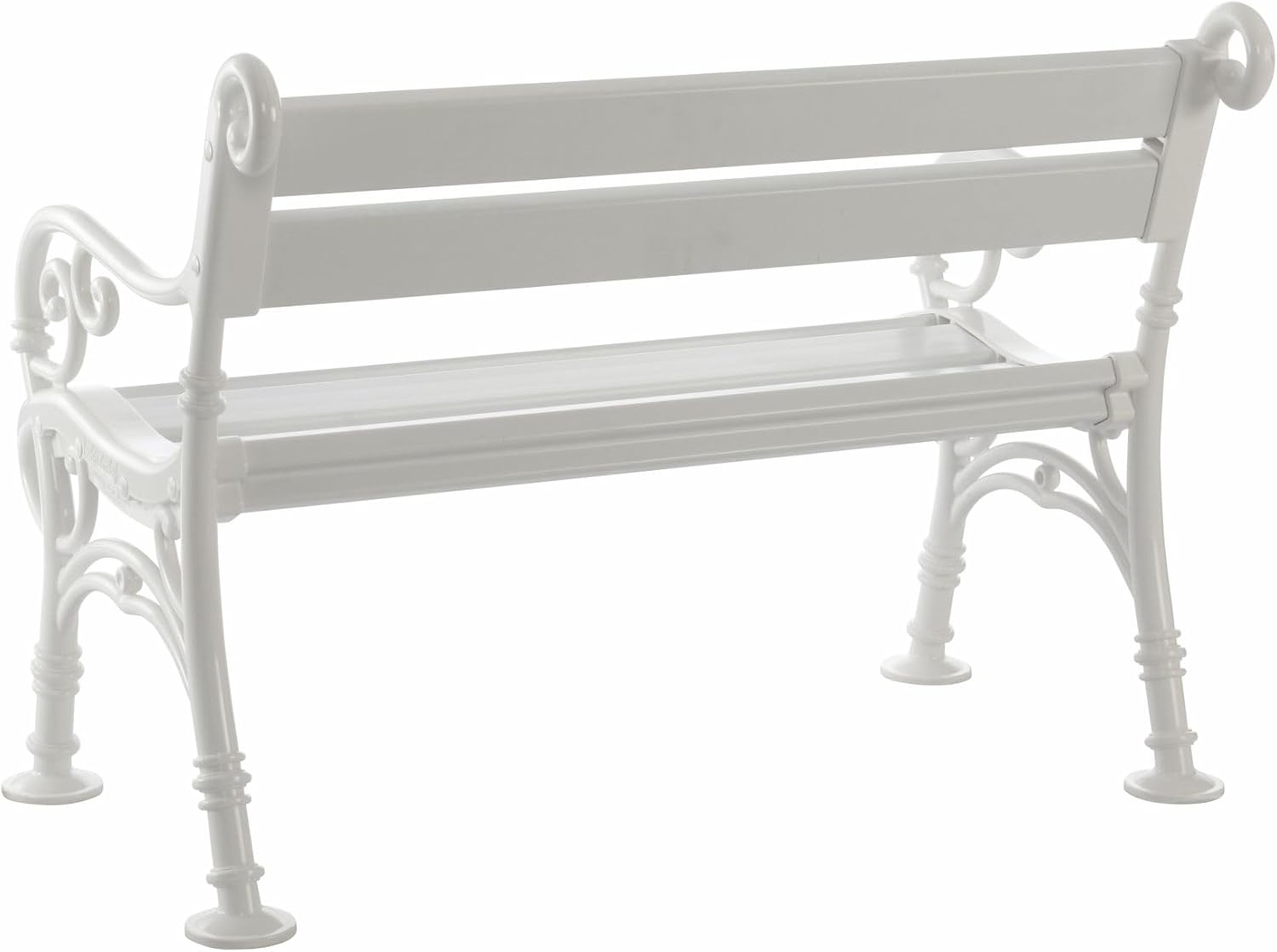 PROREGAL Gartenbank Curacao | 2-Sitzer | Weiß | HxBxT 85x115x60cm | Witterungs- & UV-beständiger Kunststoff | Parkbank Sitzbank Außenbereich Garten Balkon Terrasse