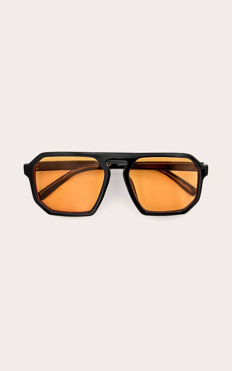 Orange Lunettes De Soleil Aviateur À Verres Oranges