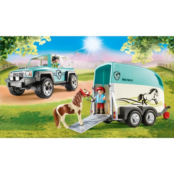 Voiture et van pour poney Playmobil Country 70511
