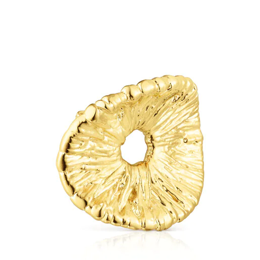 Broche folheado a ouro 18k sobre vime de prata