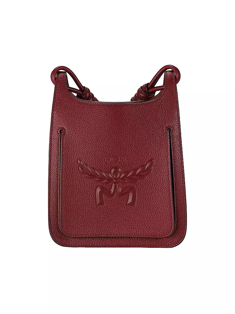 MCM Ledertasche - Hobo HIMMEL  dunkelrot