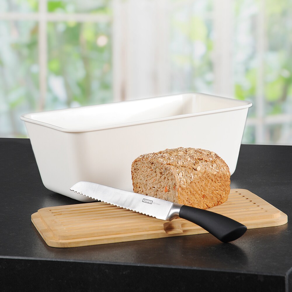 Brotbox, Kunststoff (PP), weiß, FSC