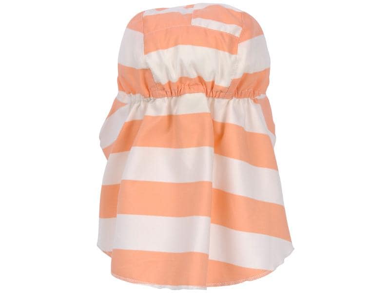 Lässig Sonnenhut Flap Block Stripes – Milky Peach Gr. 43-45 Mit extra langem Nackenschutz und feuchtigkeitsregulierendem Futter