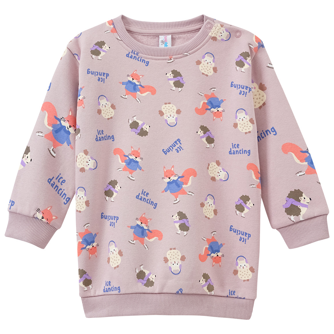 Topomini Baby Sweatshirt mit Allover-Print hellrosa