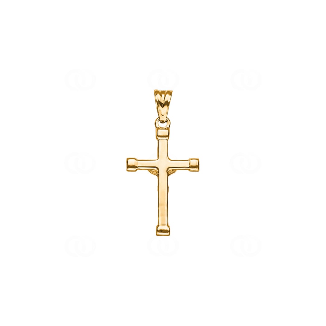 Anhänger 750/18 K Gelbgold Kreuz mit Jesus 28 x 17mm