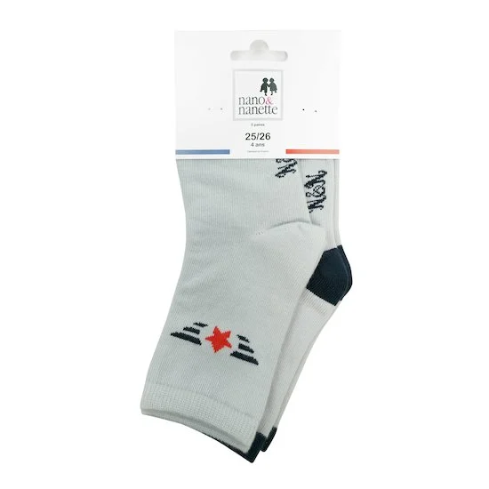 Lot 2 paires de chaussettes   Gris        23/24   de               Nano & nanette