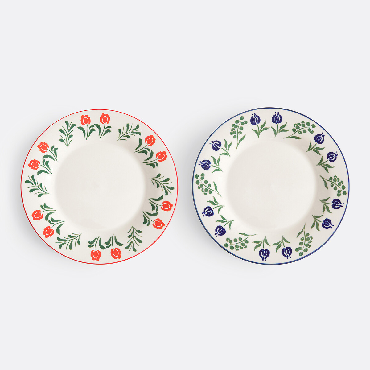 LA REDOUTE INTERIEURS<br>Conjunto de 4 pratos de porcelana, Lysor