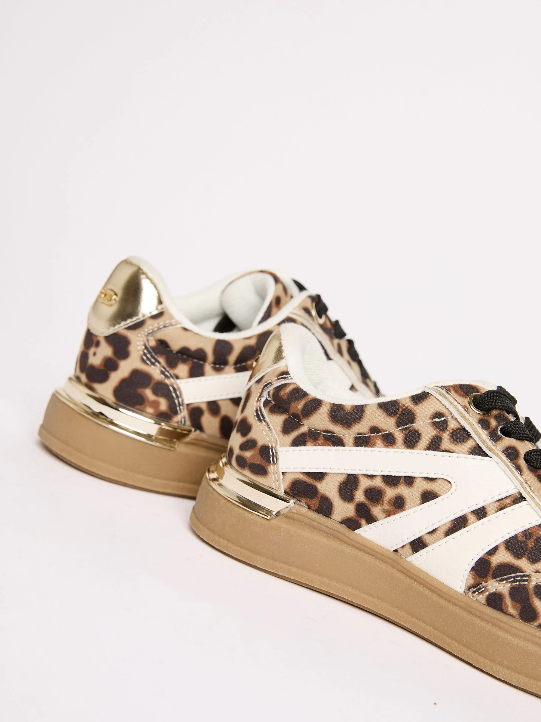 Luipaard - Lipsy Quilted Faux Leather Chunky Gum Sole School Trainers