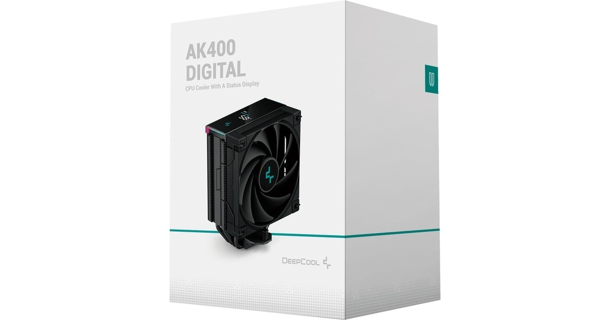 DeepCoolAK400 Digital RGB CPU-koeler  (Zwart, 4-pins PWM fan-connector)