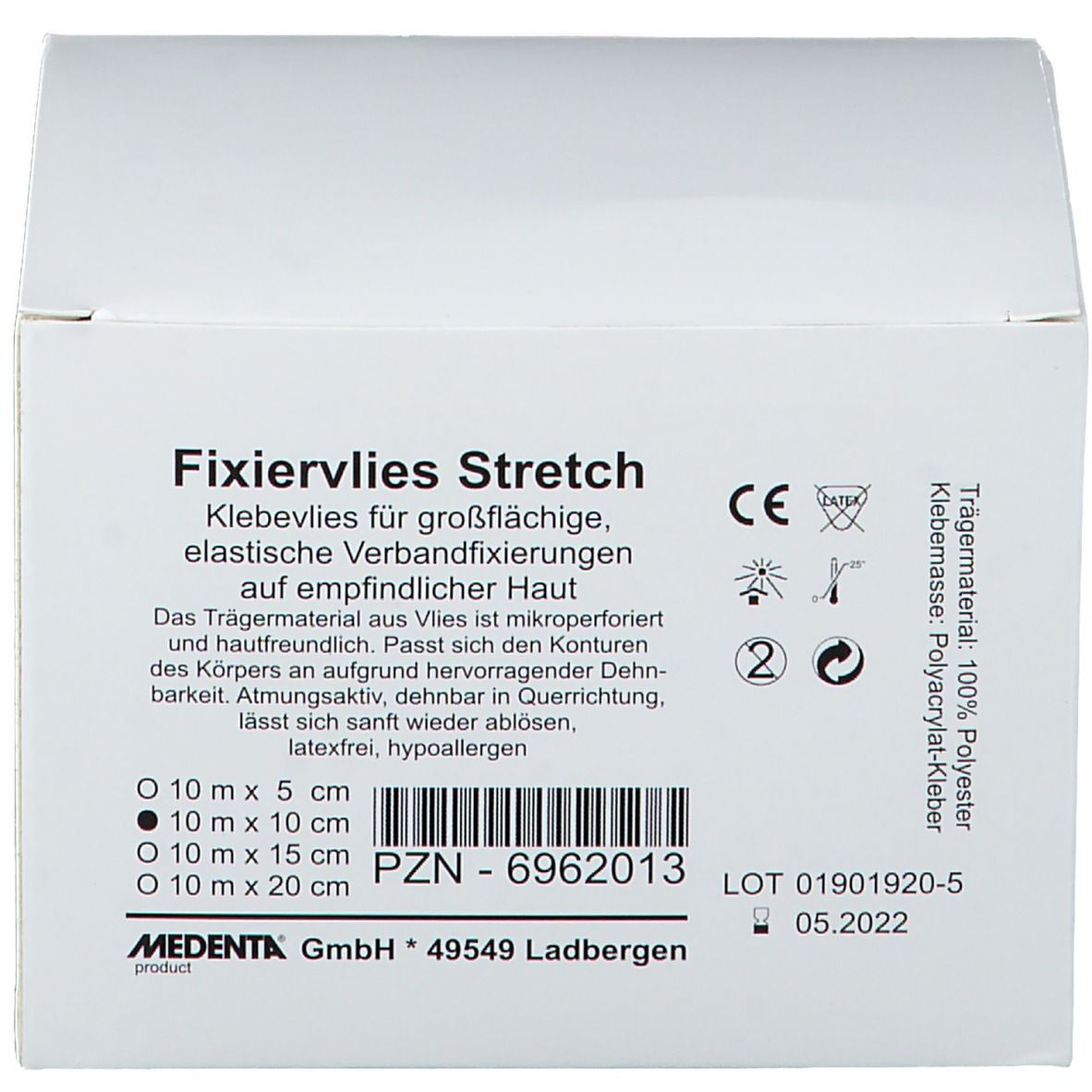 Fixiervlies stretch 10 cm x 10 m